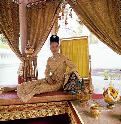 Thailand Wall Art featuring the photograph Queen Sikrit Of Thailand In The Coronation Pavilion by Henry Clarke