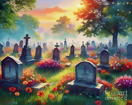 Vintage Wall Art featuring the ai art Quiet Ashes by Macro Abundance