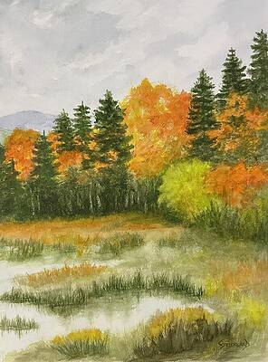 Mountain Painting - Quiet Clearing In The High Country by Judy Strickland