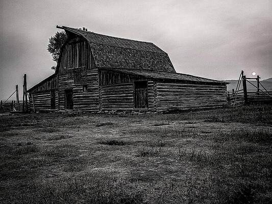 Architecture Photograph - Quiet Grain  Mormon Row In Selenium Tones by Robert Niemeier