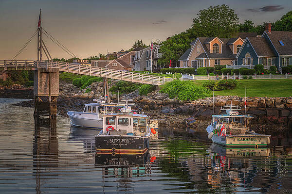 Wall Art featuring the photograph Quiet Reflections In Perkins Cove by Penny Polakoff