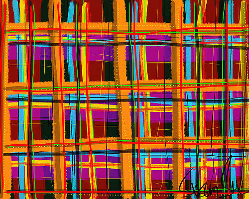Wall Art featuring the digital art Rad Plaid by Susan Fielder