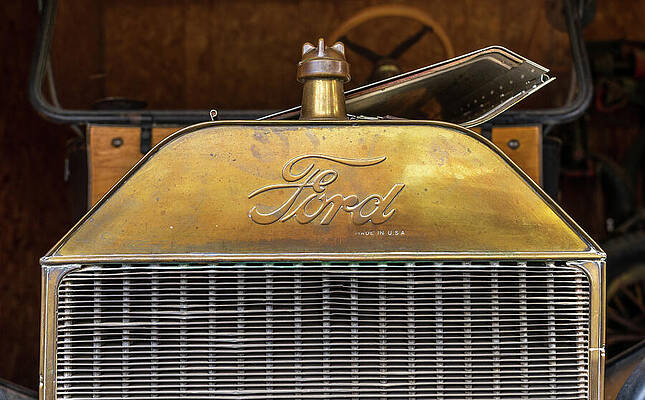 Vintage Ford Automobile Radiator Photograph