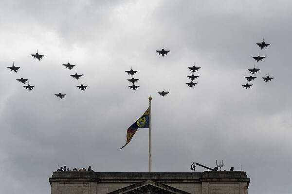 Wall Art featuring the photograph RAF 100 Fly Pass by Andrew Lalchan