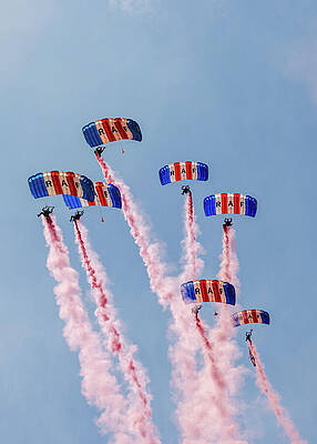 Parachute Team Aerobatic Display Photograph