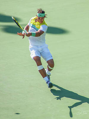 Rafael Nadal in Action Photograph