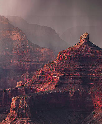 Park Photograph - Rain On Buddha Temple, Grand Canyon, Arizona by Abbie Warnock