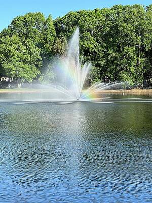 Pretty Photograph - Rainbow Fountain 2 by Doreen Rosselli