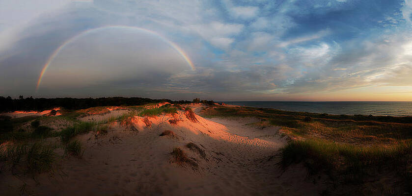 Lake Wall Art featuring the photograph Rainbow On The Third Coast by Owen Weber