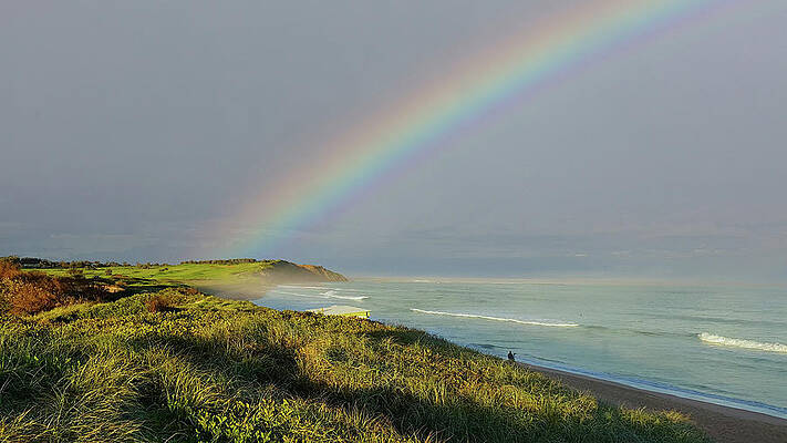 Natural Wall Art featuring the photograph Rainbow Over Long Reef Beach by Andre Petrov