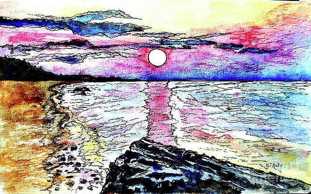 Wall Art featuring the painting Rainbow Reflections by Eileen Kelly