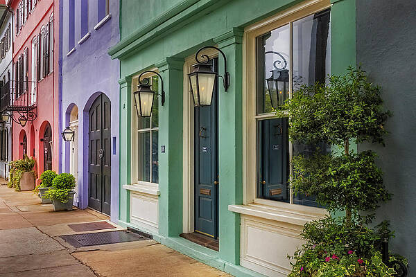 Country Photograph - Rainbow Row Charleston SC by Susan Candelario