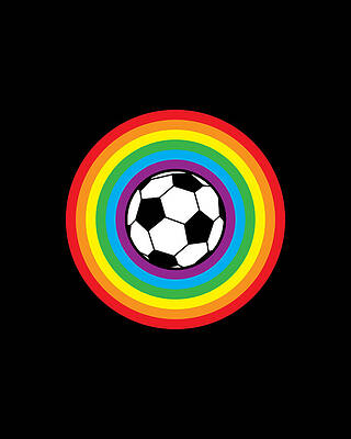Ball Digital Art - Rainbow Soccer Ball by Flippin Sweet Gear