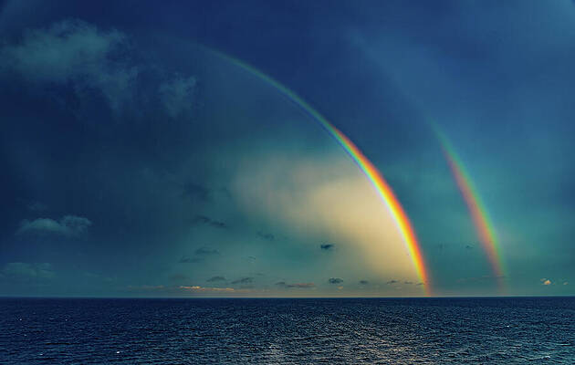 Seattle Wall Art featuring the photograph Rainbows At Sea Somewhere In The Caribbean by Tommy Farnsworth