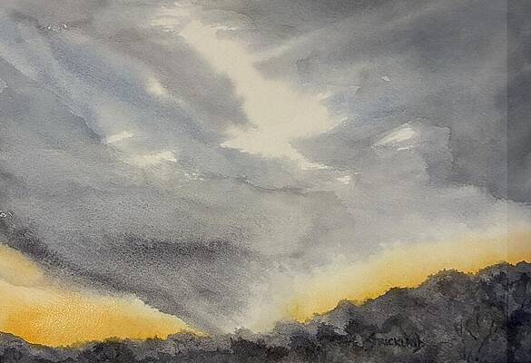 Dramatic Evening Sky Over Hills Wall Art