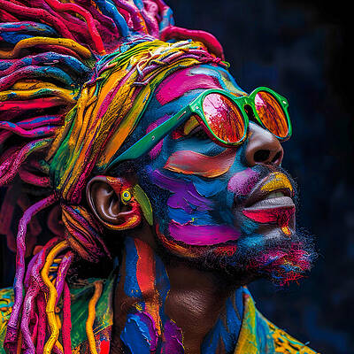 Dynamic Digital Art - Rasta Vibrations by Paul Charles