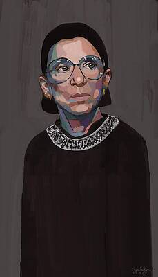 Portrait of Ruth Bader Ginsburg Wall Art