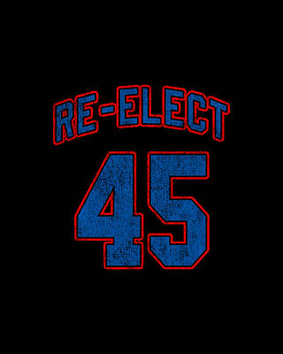 Party Wall Art featuring the digital art Re Elect 45 Trump 2020 by Flippin Sweet Gear