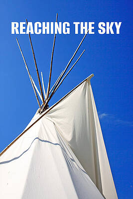 Teepee Against Blue Sky Wall Art