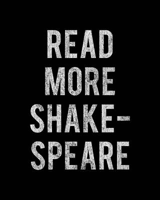 Many Digital Art - Read More Shakespeare Retro by Flippin Sweet Gear