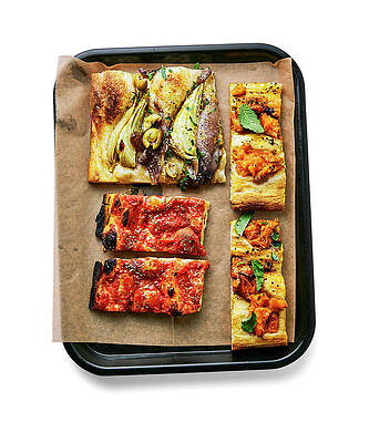 Baking Wall Art featuring the photograph Rectangular Pizza Slices by Laura Murray