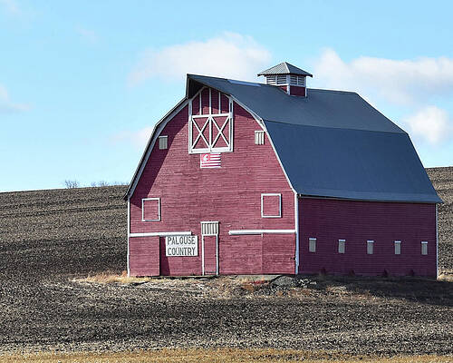 Architecture Photograph - Red Barn On The Palouse by Donald Barnett