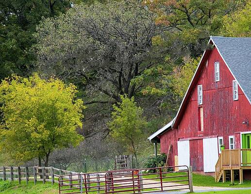Photograph - Red Barn by Robert Allen Hill