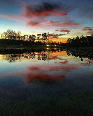 Southern Wall Art featuring the photograph Red Cloud Reflections by Greg Lane
