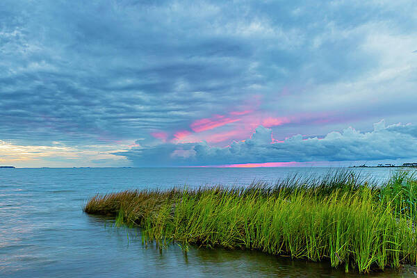 Water Photograph - Red Glow Sunset Jockey's Ridge by David Fountain