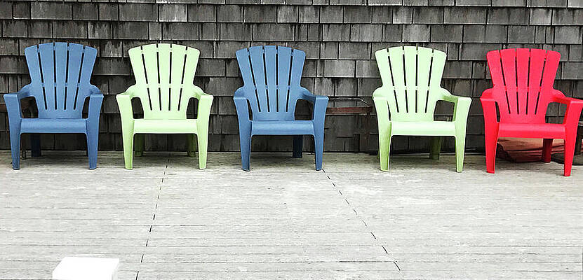 Color Wall Art featuring the photograph Red Hued Step-Chair by Rick Locke - Out of the Corner of My Eye
