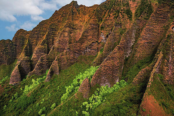 Paradise Photograph - Red Pinnacles - Na Pali Coast - Kauai, Hawaii by Abbie Warnock