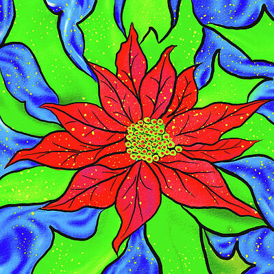 Vibrant Red Flower Wall Art