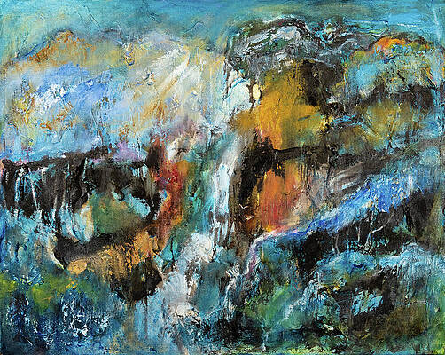 Red Painting - Red Rock Abstract Landscape by Jeremy Holton