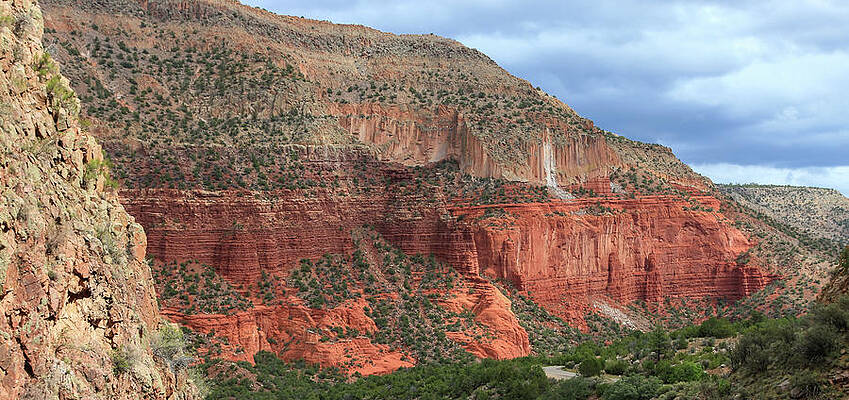 Sky Wall Art featuring the photograph Red Rock Geology by Steve Templeton