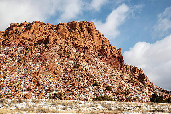 Red Rock Mountain under a Blue Sky Photograph
