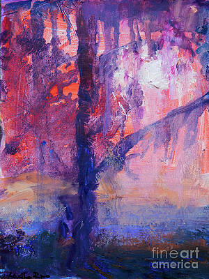 Wall Art featuring the painting Red Sky by Radha Rao