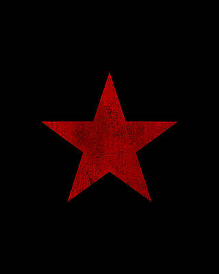 Humor Wall Art featuring the digital art Red Star Retro by Flippin Sweet Gear