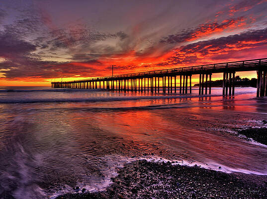 Sunset Wall Art featuring the photograph Red Sunset by Beth Sargent