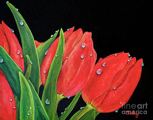 Painting - Red Tulips by Shirley Dutchkowski