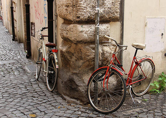 Photograph - Red_Bike_in_Rome by Decoris Art
