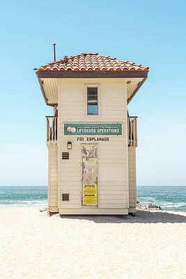 California Wall Art featuring the photograph Redondo Beach California Topaz LIfeguard Tower by Paul Velgos