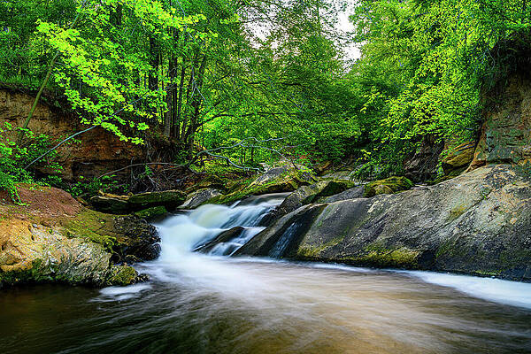 Georgia Photograph - Reed Creek Warterfall, Martinez GA by Anthony Hightower