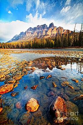 Banff National Park Photograph - Reflections Of A Castle by Thomas Nay