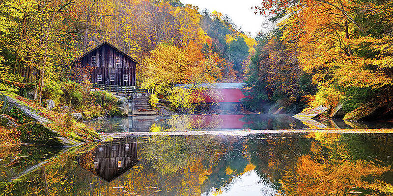 Reflection Photograph - Reflections Of Autumn by Richard DeYoung