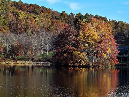Nature Photograph - Reflections Of Autumn Serenity by Deb Beausoleil