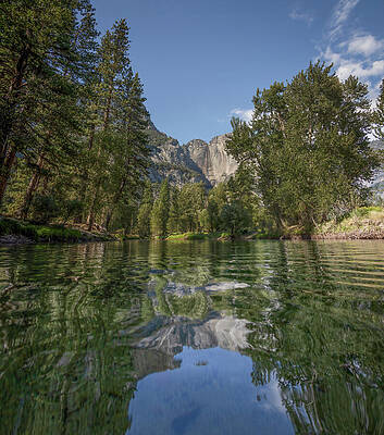 California Photograph - Reflections On The Merced River At Yosemite by John Twynam