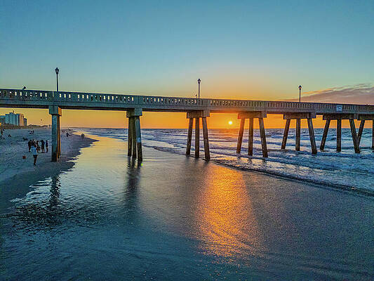 North Carolina Wall Art featuring the photograph Reflections On The Sand by Oceanic SkyView
