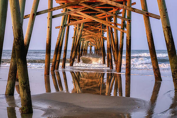 Reflection Wall Art featuring the photograph Reflections Under The Oceana Fishing Pier by Donna Twiford