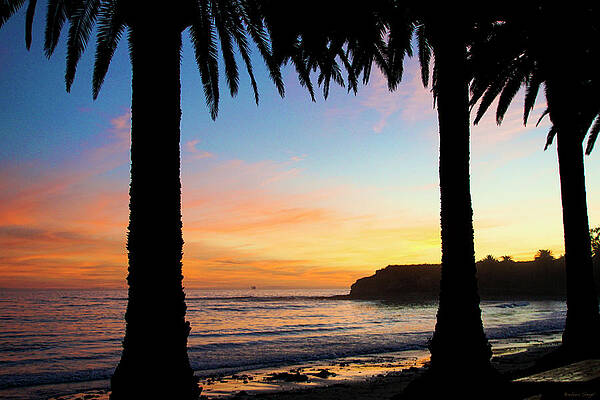 Sunset Photograph - Refugio Beach Sunset by Barbara Siegel