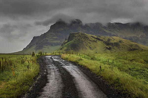 Nature Photograph - Remote Icelandic Road by Steven David Roberts